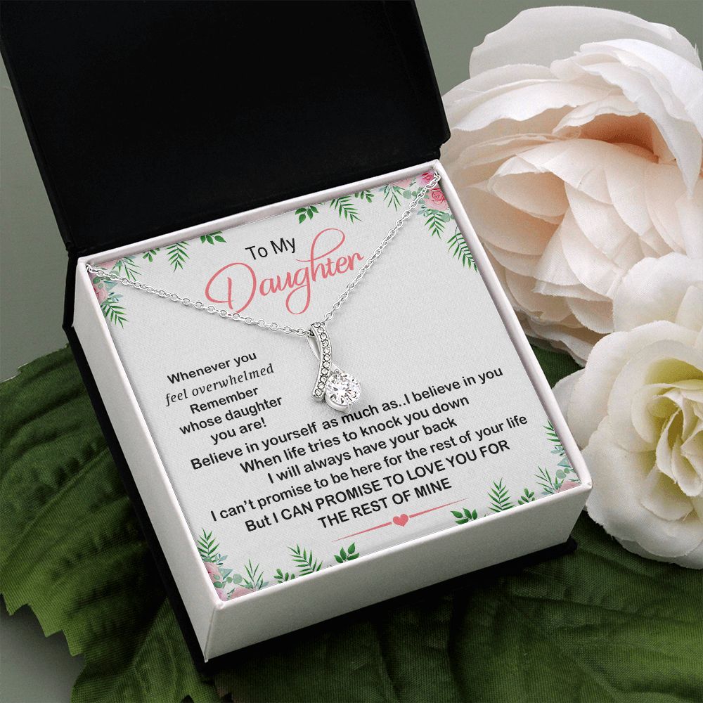 For My Daughter Necklace Inspirational Girls Alluring F-dau-55