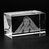 Custom Image Etched Crystal - Block