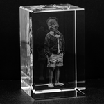 Custom Image Etched Crystal - Block