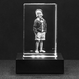 Custom Image Etched Crystal - Block