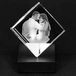 Custom Image Etched Crystal – Cube