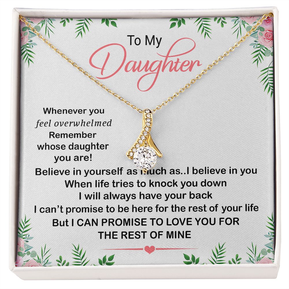 For My Daughter Necklace Inspirational Girls Alluring F-dau-55