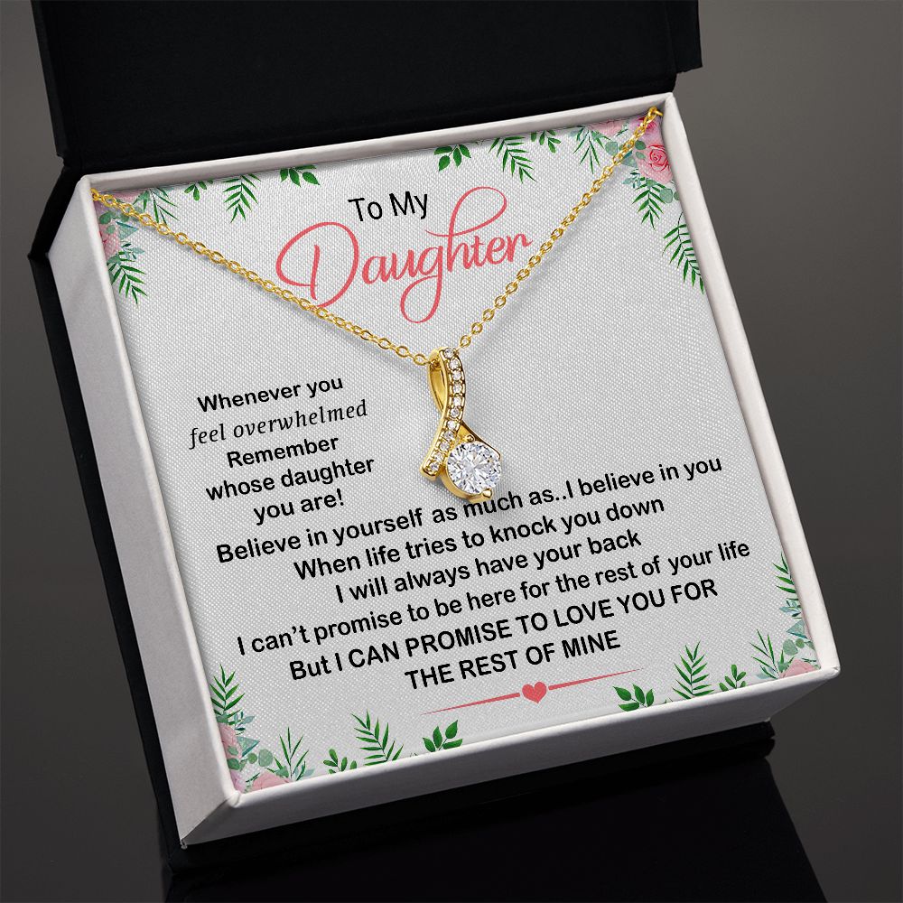 For My Daughter Necklace Inspirational Girls Alluring F-dau-55