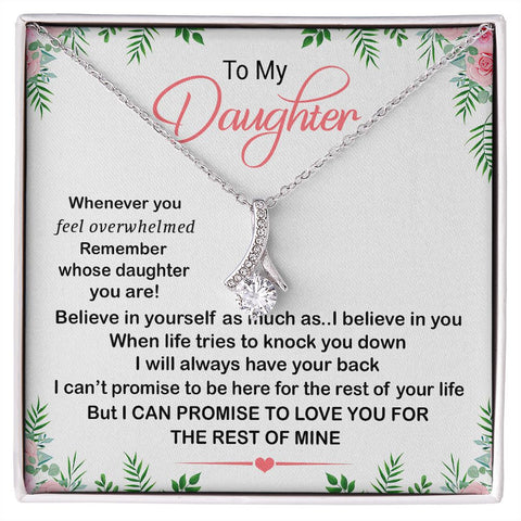 For My Daughter Necklace Inspirational Girls Alluring F-dau-55